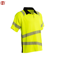 Vêtements de sécurité au travail JIADE, chemise Henley haute visibilité pour hommes, épaules contrastées, réfléchissantes, respirantes, en polyester, pour le personnel au sol des aéroports