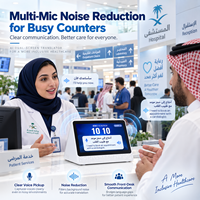 Perangkat Penerjemah AI Layar Ganda Rumah Sakit/Klinik/Medis, Terjemahan AI Real-Time Wi-Fi, Layar OLED 11,6 inci untuk Resepsi Pasien