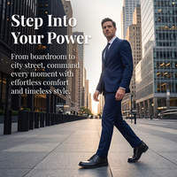 Chaussures en cuir pour hommes, dessus en cuir de vachette de qualité supérieure, doublure douce, légères, confortables, chaussures habillées décontractées pour affaires