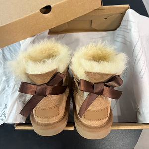 פופולרי אגדס שלג באיכות העליון פופולרי מגפי שלג נעלי פרווה חמים מאפין תחתון עקב נעליים ללא העקב-נעלי נשים מגפי חורף - Product Image 2