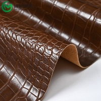 Cuir synthétique personnalisé en Chine, cuir recyclé en PVC, rouleau de cuir synthétique à motif crocodile, gaufré, pour housses de sièges de voiture