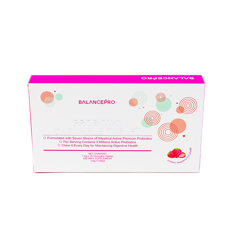 Hot Sell! Strawberry Fruit Powder Probiotics Candy Chewable Tablet Digestive Support To Increase Immunity Keeping Body Health