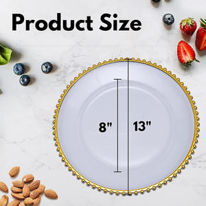 <span class=keywords><strong>Pas</strong></span> <span class=keywords><strong>cher</strong></span> 13 pouces clair désherbage Table décoration or argent perlé acrylique <span class=keywords><strong>verre</strong></span> chargeur plaque fête mariage décor assiettes <span class=keywords><strong>en</strong></span> <span class=keywords><strong>plastique</strong></span> - Product Image 2