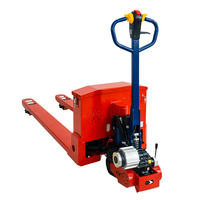 Chariot élévateur à palettes entièrement électrique de 8 tonnes, batterie lithium-ion, pneus en polyuréthane, équipement d'entrepôt, transpalette électrique