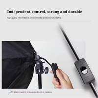Kit d'éclairage de studio photo et vidéo BeiYang 135W avec boîte à lumière, support et ampoule pour prise de vue aérienne