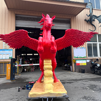 Modèle de cheval animatronique électrique à capteur infrarouge en métal pour centre commercial, utilisation intérieure/extérieure dans les parcs d'aventure et les aéroports