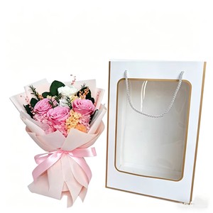 Ramo de Rosas Eternas Premium, Flores Preservadas para Siempre, Regalo Ideal para Fiestas Internacionales para Niñas, Adorno - Product Image 5