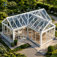 Véranda commerciale pour restaurant, extension quatre saisons, isolée thermiquement, en aluminium 6063T5, pour espace repas