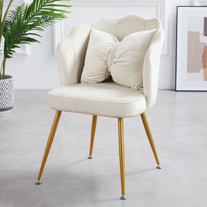 Silla Minimalista de Terciopelo para Dormitorio, Silla Individual para Manicura y Maquillaje, Silla Moderna para Sala de Estar - Product Image 3