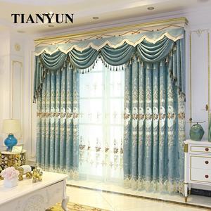<span class=keywords><strong>Anti</strong></span> <span class=keywords><strong>Bruit</strong></span> Rideaux De Luxe De Mode Européenne Chenille Polyester Broderie Ménage Rideaux Pour Chambre Salle À Manger - Product Image 2