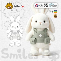 Peluche de Conejo de Rescate Médico Personalizado |   Tela Segura y No Tóxica |   Certificado CE y UKCA |   Muñeco de Peluche Personalizable