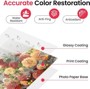 Compatible avec le papier photo et l'<span class=keywords><strong>encre</strong></span> <span class=keywords><strong>Canon</strong></span> <span class=keywords><strong>Selphy</strong></span> KP-108IN |   4x6 pouces brillant pour <span class=keywords><strong>CANON</strong></span> <span class=keywords><strong>SELPHY</strong></span> CP1500 CP1300 CP1200 - Product Image 5