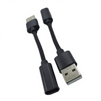 Kabel Pendek 10cm USB C ke USB A Adapter 3A Pengisian Cepat |   Kabel Tembaga Murni Berlapis Nilon untuk Ponsel Tablet, Menerima Pesanan OEM