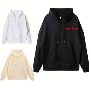 Sudadera con Capucha de Alta Calidad, Algodón Unisex, Gruesa, Cómoda, Elegante, Poliéster, Impresión de Logotipo Personalizado, Sudadera Extra Grande para Hombre - Product Image 1