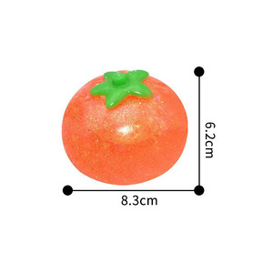 Juguete Antiestrés de Simulación de Tomate con Polvo Dorado, Caramelo de Malta, de Compresión y Rebote Lento, Venta al por Mayor de Fábrica - Product Image 5