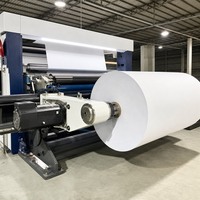 Rouleau géant de matériau autocollant en papier couché semi-brillant 80 g/m² sur mesure, rouleau de matériau brut pour étiquettes autocollantes mates