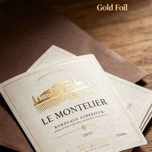 Custom Embossed Effect <b>Roll</b> Wine Labels Premium Coated Paper Retro European Style <b>Stickers</b> For Winery Red Wine Bottle Packaging - Product Image 3