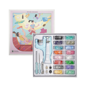 Ensemble de boutons-pression en résine et métal T5 T8 avec pince à boutons dissimulés pour la confection de vêtements - Product Image 1