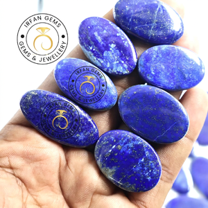 Venta al por mayor de cabujones ovalados de lapislázuli natural IRFAN GEMS - Tamaños personalizados, gemas azules pulidas con juego de color/efecto fuego para joyería - Product Image 2