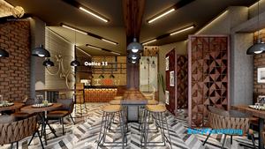 Conjunto de Mesa y Sillas de Comedor para Restaurante, Diseño Interior de Cafetería Pequeña, Silla Tejida con Mesa de Madera para Cafetería - Product Image 5