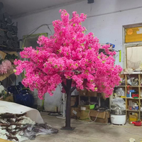 Grosir 150 cm untuk 300 Cm tinggi acara pernikahan latar belakang dekorasi 3D bunga palsu pohon bunga buatan untuk Salon kecantikan