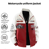 Blouson en cuir PU style motard, patchwork assorti, broderie, style urbain, élégant, unique, polyvalent, décontracté