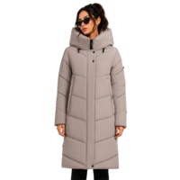 Veste matelassée personnalisée OEM pour femme, style vintage décontracté, col mandarin, chaude pour l'hiver, en laine crochetée, fabriquée sur mesure