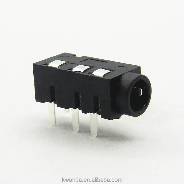 Classic 3.5mm Stereo Audio Jack 4-Pin Headphone Socket with 5,000 Cycles Durable Nylon Housing and Copper Contacts