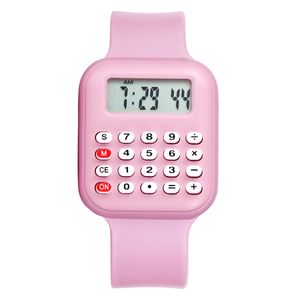 Unisex Kid Silicone Digital Wrist Watches Multi-Purpose Electronic Calculator and <b>Clock</b> with Battery Power Source - Product Image 3