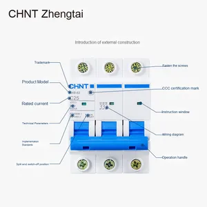 Микроавтоматический выключатель Chint Kunlun 25A, небольшой бытовой предохранитель Nxb, переключатель 1P 2P, защита от открытого воздуха, пластик MB - Product Image 2