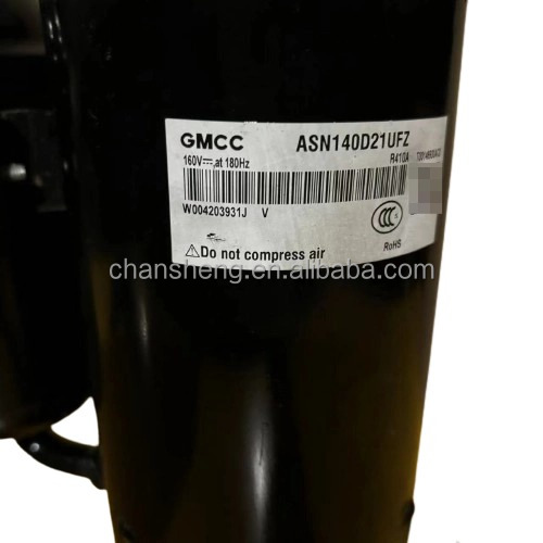 ASN140D21UFZ Stainless Steel Rotary Air Conditioning Compressor by GMCC Compatible with R410a Refrigerant