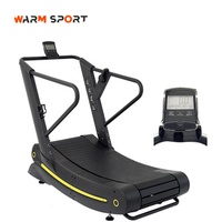 Tapis roulant commercial incurvé de haute qualité avec matériau en nylon, programmes d'exercice, moniteur de fréquence cardiaque, modèle de marque Warm WM15005-03
