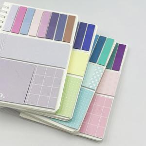 Lot de notes autocollantes indexées de couleurs assorties compatibles avec les classeurs, motifs dégradés/mixtes (grille/bulles/à rayures) pour mémos - Product Image 3