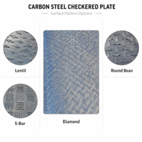 Tôle d'acier au carbone à motif losanges laminée à chaud, robuste, ASTM A36, 6mm, 8mm, 10mm, pour rampe de camion et plancher de conteneur