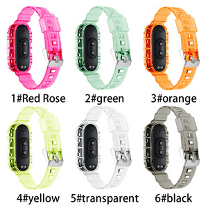 Correa de repuesto deportiva para Xiaomi <span class=keywords><strong>Mi</strong></span> <span class=keywords><strong>band</strong></span> 3, 4, 5, <span class=keywords><strong>6</strong></span>, transparente, TPU - Product Image 6