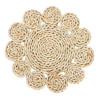 Gewebte Natürliche Geflochtene Maisblatt-Tischsets Umweltfreundliche Platzdeckchen Hohle Platzteller für Thanksgiving Weihnachten Esstisch