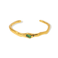 Nouveau bracelet en zircon de niche plaqué or 18 carats, imperméable, en kevlar irrégulier, pour femmes, pour l'été