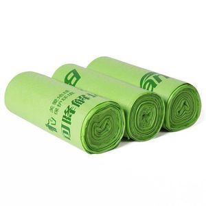 Sac d'emballage en plastique PLA à base d'amidon, sac poubelle biodégradable, matériau recyclable, sac poubelle personnalisé, Chine - Product Image 1