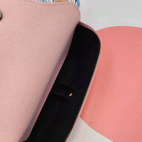 Vente en gros de lunettes de soleil en cuir Durable, étui rigide, boîte de protection légère et pratique, pochette de couleur unie, boîte à lunettes