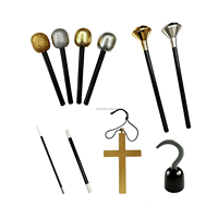 HLC Pièces de squelette réalistes personnalisées, fausses prothèses de jambe, menottes et attaches de cheville pour farces, accessoires de microphone portatif factices