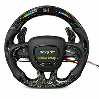 Volant LED en fibre de carbone forgée pour Dodge Charger Challenger SRT Hellcat Scat Pack, volant sport personnalisé