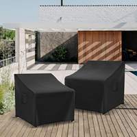Housse de protection pour fauteuil d'extérieur, imperméable, en tissu Oxford 600D, anti-UV, coupe-vent, anti-poussière, anti-neige, avec cordon de serrage et poignée