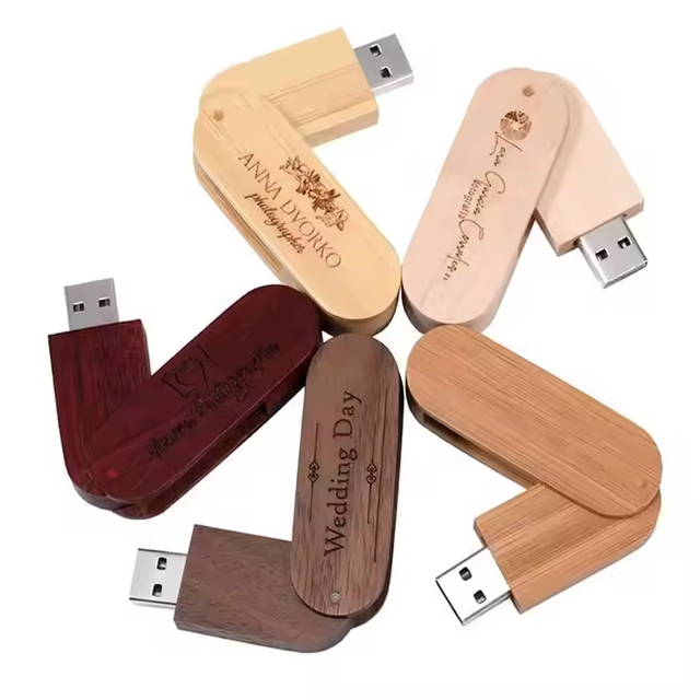 Free Engraved Logo Customized OEM Promotion Gift 8Gb 16Gb 32Gb 64Gb 128Gb Wooden USB Flash Drive Pendrive 3.0 Wood Box USB 2.0