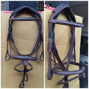 Bridon en cuir de qualité supérieure avec rênes, durable, confortable et réglable, équipement équestre pour l'entraînement, les concours et l'équitation - Product Image 4