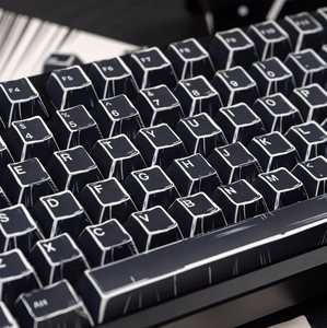 Originale stile Manga nero della fabbrica 130 tasti tasti di sublimazione PBT basso profilo e altezza per tastiere meccaniche - Product Image 4