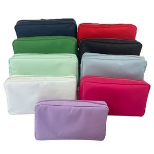 18 Colors Nylon Large Capacity Personalized Chenille Patches Women Girls Custom Travel Toiletry <b>Makeup</b> Cosmetic Bags & <b>Cases</b> - Product Image 1