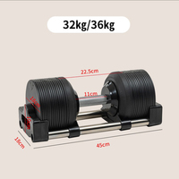 Équipement de musculation de salle de sport à prix d'usine avec logo personnalisé, haltères réglables rapidement de 32 kg