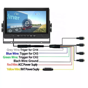 Nhà máy cung cấp iposter xe 9inch Quad xem 4 kênh IPS màn hình với vòng lặp ghi SD ghi DVR USB MP5 <span class=keywords><strong>4CH</strong></span> <span class=keywords><strong>Video</strong></span> màn hình - Product Image 6