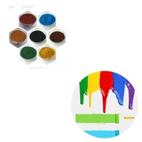 Peinture revêtement béton oxyde de fer poudre de couleur orange
