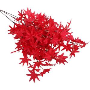 Pared <span class=keywords><strong>de</strong></span> plantas artificiales <span class=keywords><strong>de</strong></span> hoja <span class=keywords><strong>de</strong></span> arce roja para <span class=keywords><strong>patio</strong></span>, paisajismo, decoraciones <span class=keywords><strong>de</strong></span> boda, ramas <span class=keywords><strong>de</strong></span> hojas falsas verdes, plantas artificiales - Product Image 5